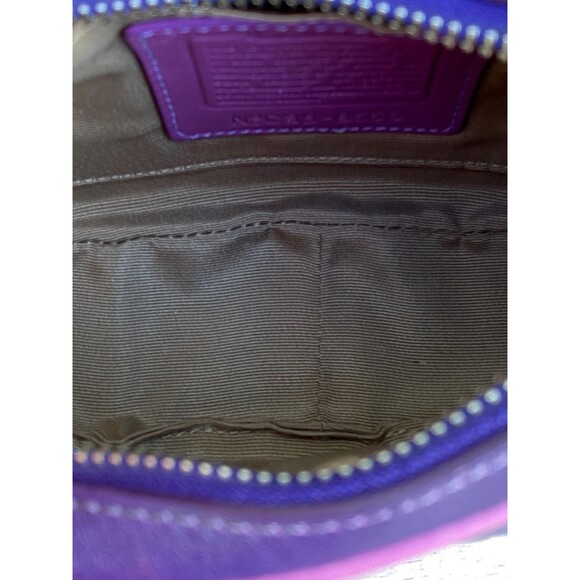 Vintage Coach Hamilton Demi Buckle Shoulder Bag 9559 Purple Spectator Two-Tone - Picture 8 of 10